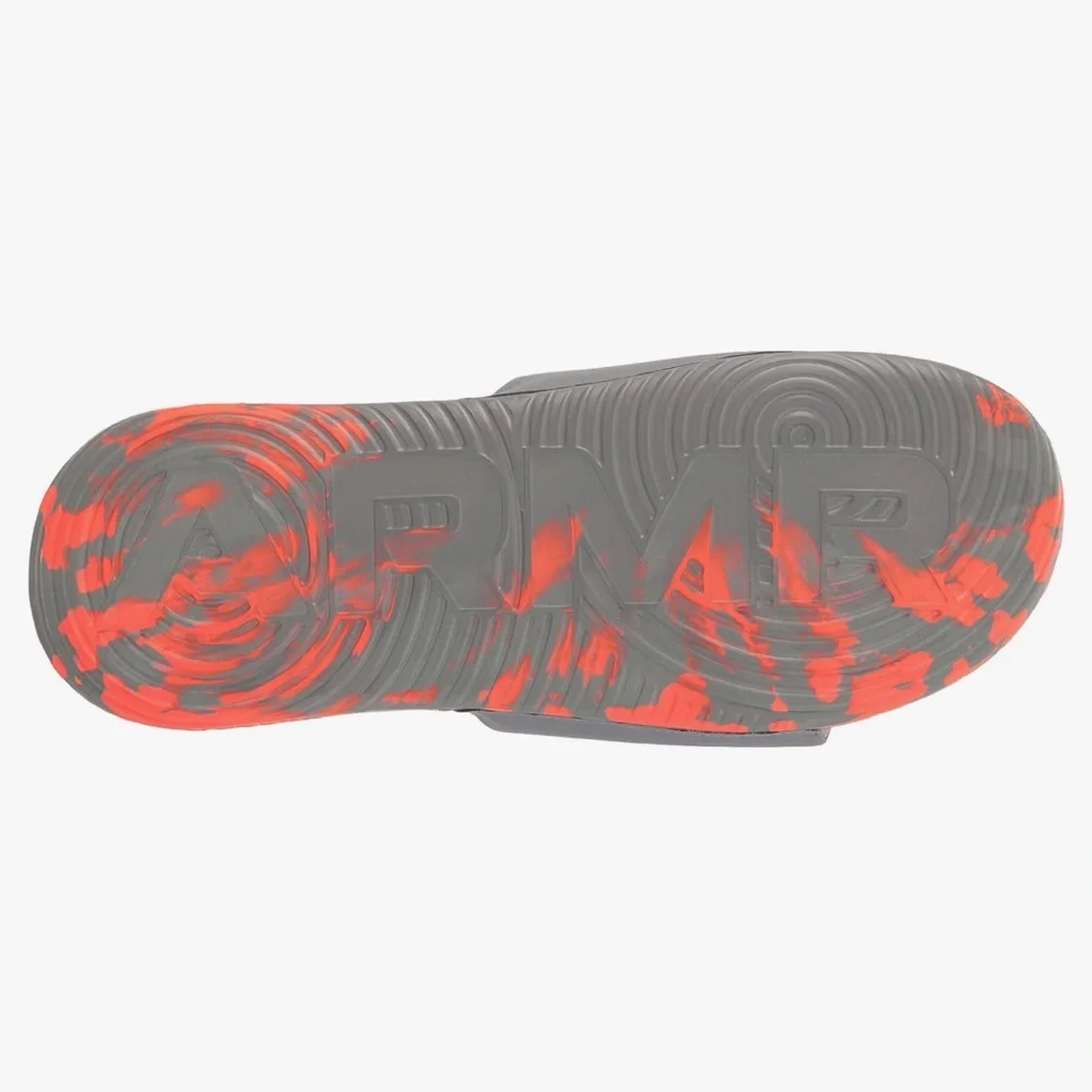 Under Armour Slides in Orange and Gray